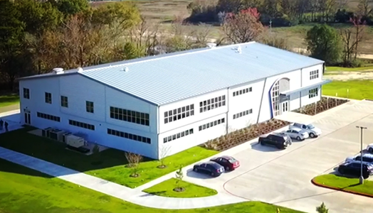 Aerial view of iClassPro building